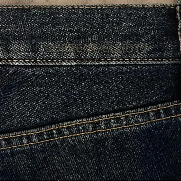 Current/Elliot Women’s Exposed Button Fly Vintage Ankle Raw Hem Jeans Size 25 Ankle & Cropped